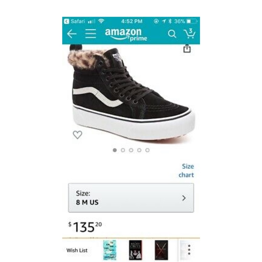 VANS LEOPARD 🐆 LINED FAUX FUR SZ 10.5